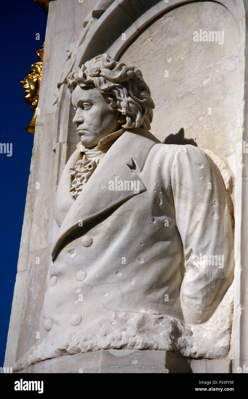 Ludwig van Beethoven-Skulptur, Tiergarten, Berlin. Banque D'Images