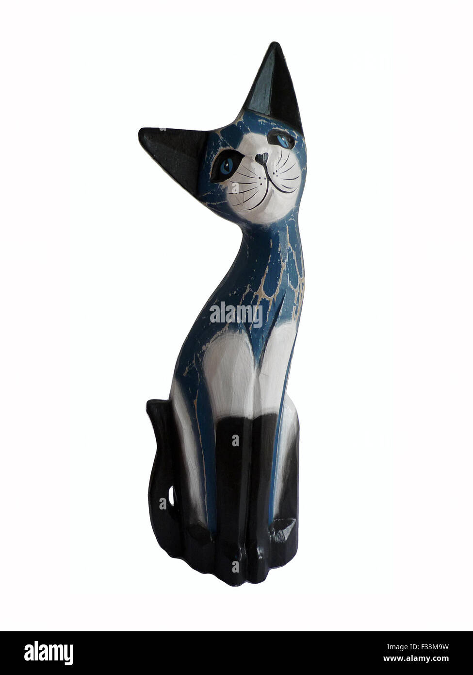 Sculpture De Chat En Bois - 25 Cm - Artisanale - Occasion