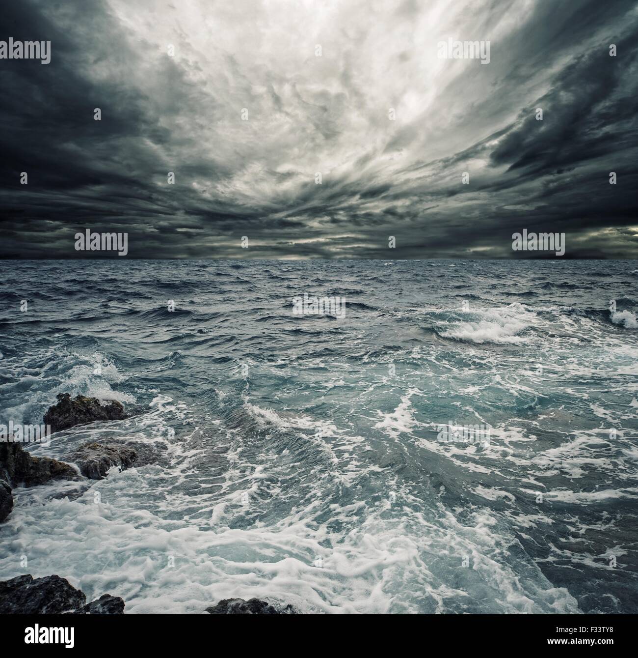 Tempête de l’océan Banque D'Images