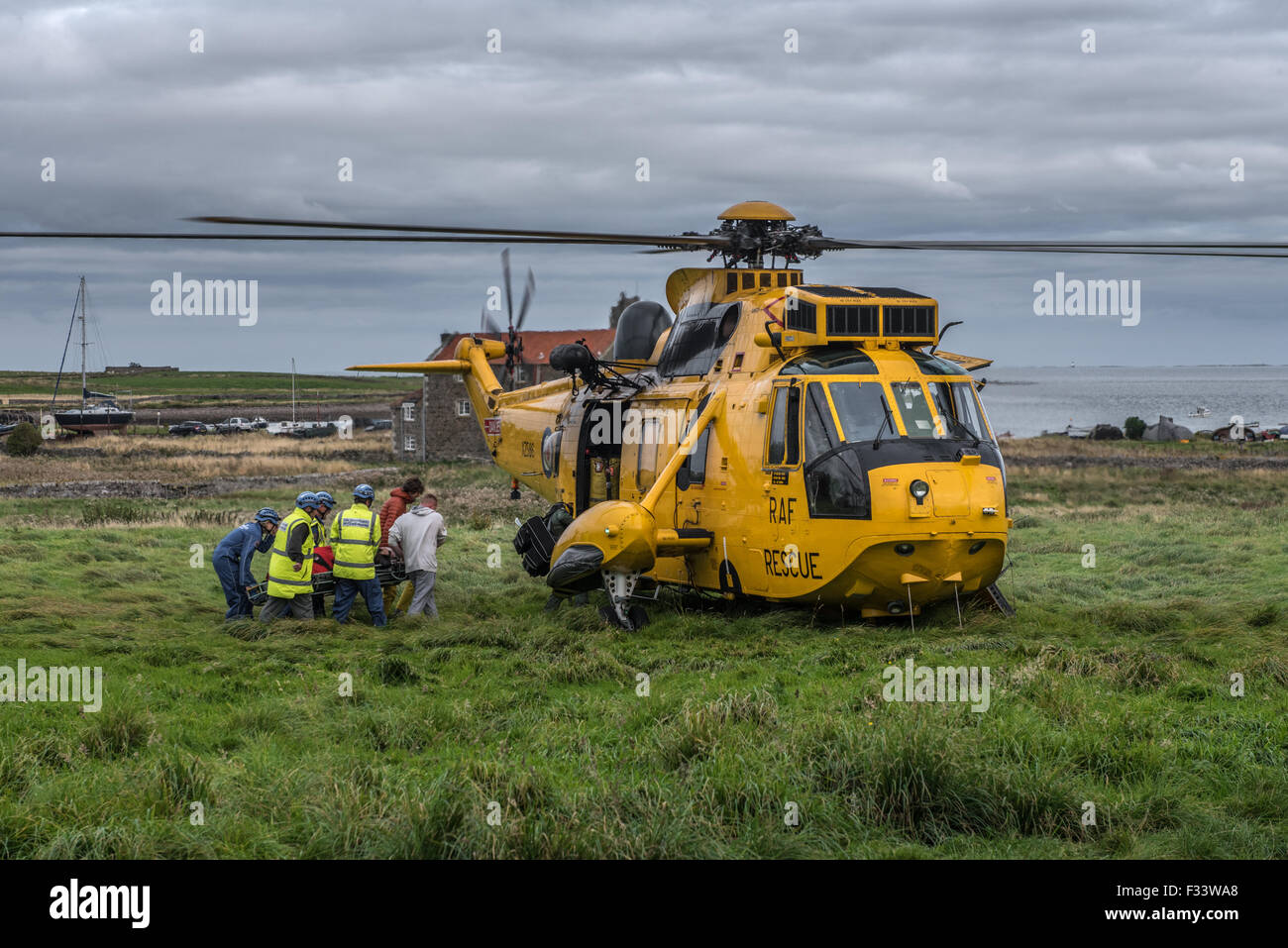 Opération de sauvetage en mer de l'air Banque D'Images