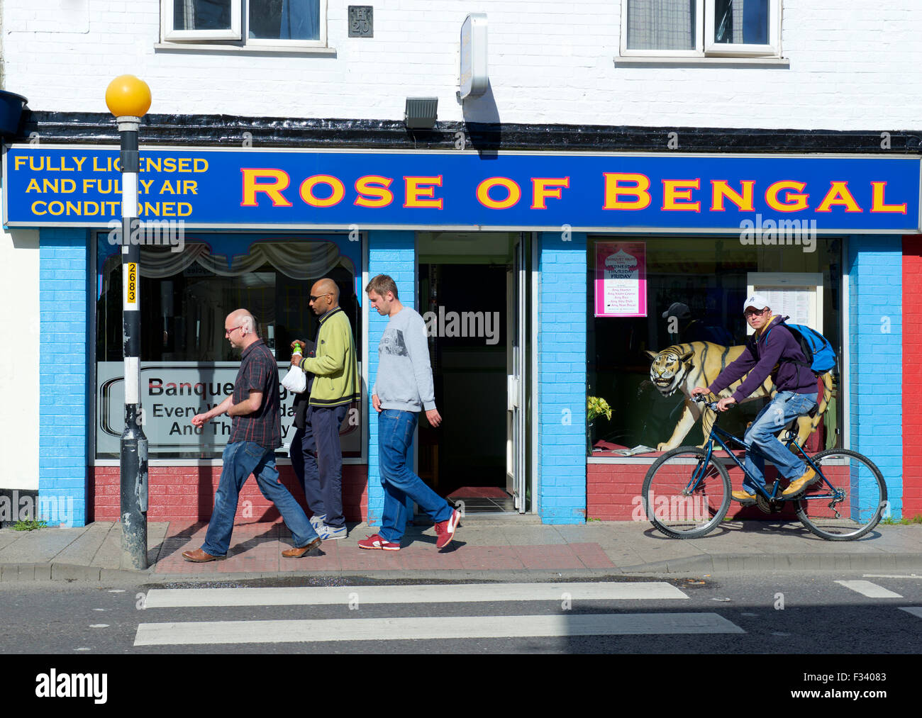 Restaurant Indien, la Rose du Bengale, dans la région de Boston, Lincolnshire, Angleterre, Royaume-Uni Banque D'Images