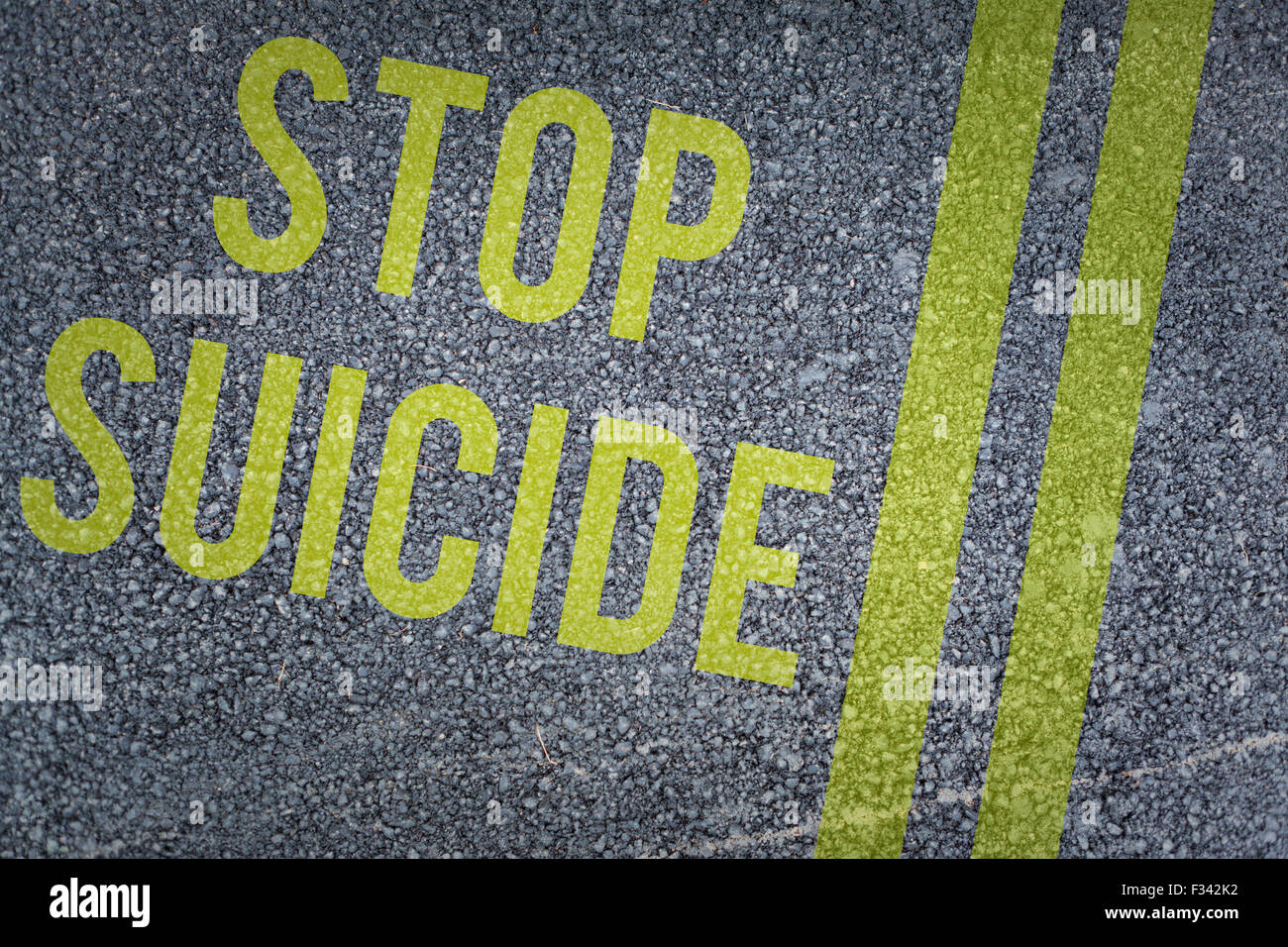 Image composite de stop suicide Banque D'Images