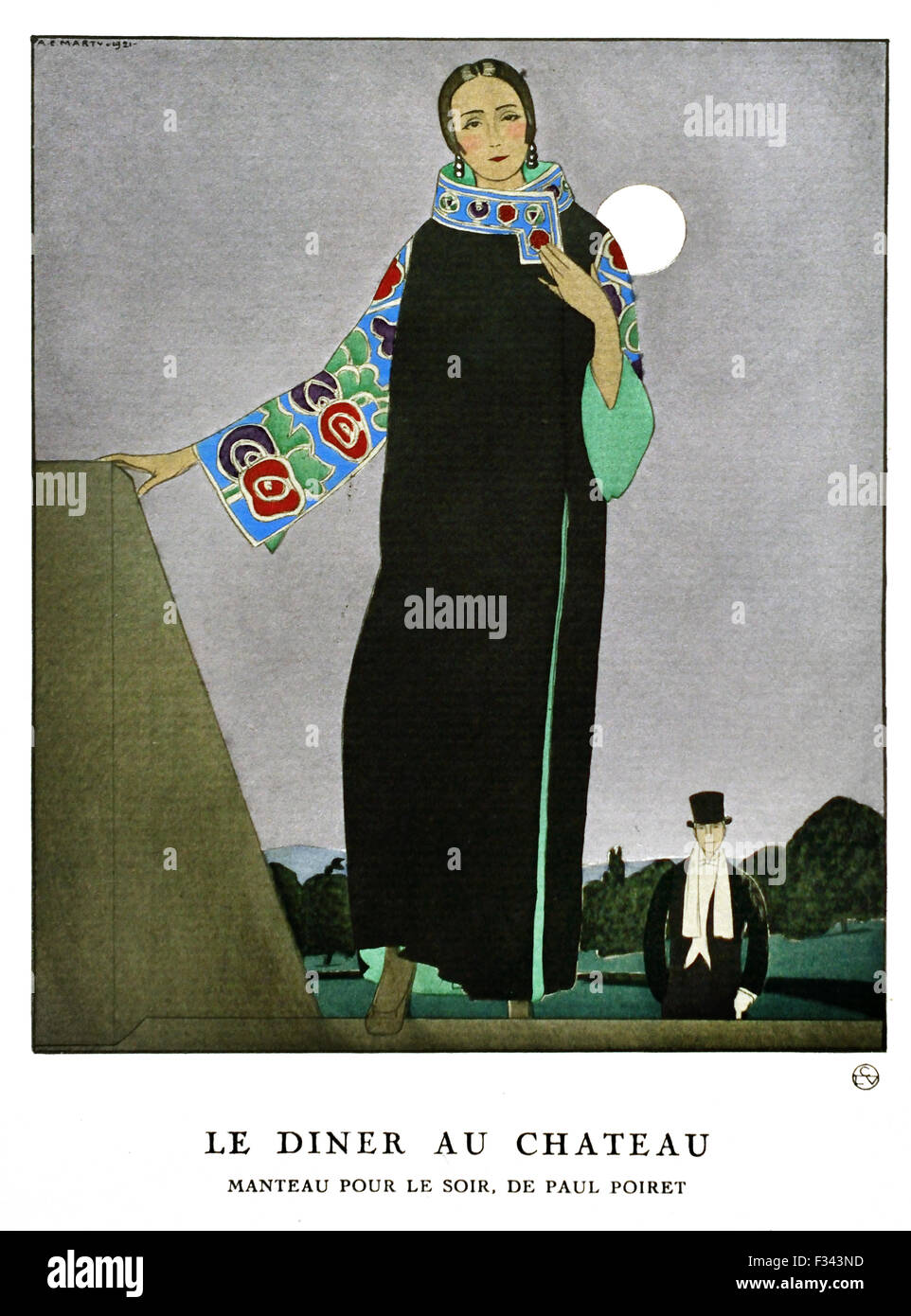 Gazette du Bon Ton Art - Modes & Frivolites 1912-1925 Tenue de soirée publié par Lucien Vogel français Paris ( 20 ) Royal Banque D'Images