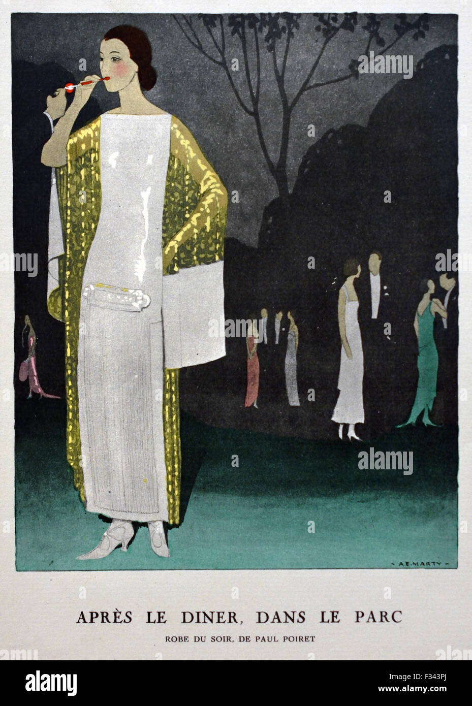 Gazette du Bon Ton Art - Modes & Frivolites 1912-1925 Tenue de soirée publié par Lucien Vogel français Paris ( 20 ) Royal Banque D'Images