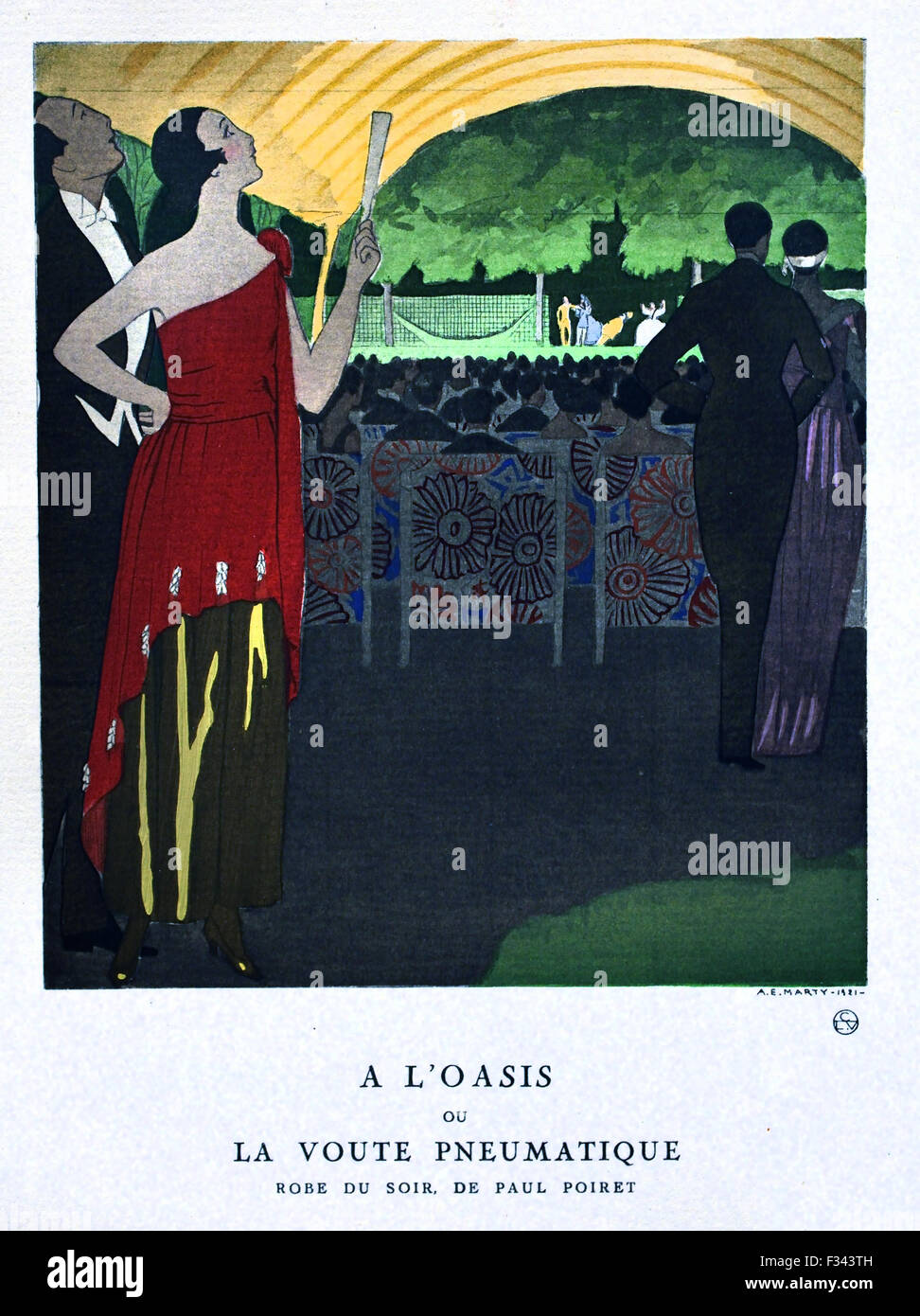 Gazette du Bon Ton Art - Modes & Frivolites 1912-1925 Tenue de soirée publié par Lucien Vogel français Paris ( 20 ) Royal Banque D'Images