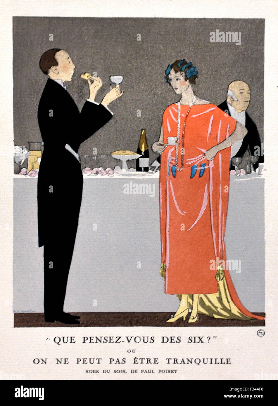 Gazette du Bon Ton Art - Modes & Frivolites 1912-1925 Tenue de soirée publié par Lucien Vogel français Paris ( 20 ) Royal Banque D'Images