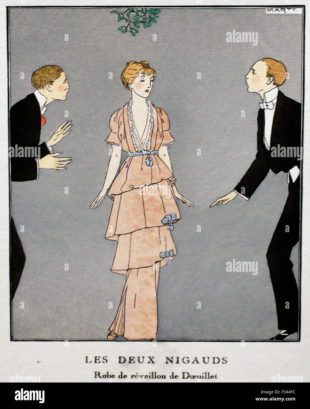 Gazette du Bon Ton Art - Modes & Frivolites 1912-1925 Tenue de soirée publié par Lucien Vogel français Paris ( 20 ) Royal Banque D'Images