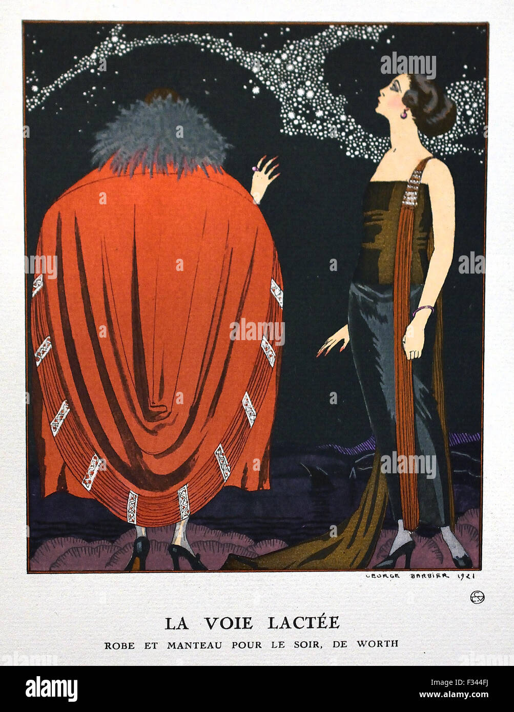 Gazette du Bon Ton Art - Modes & Frivolites 1912-1925 Tenue de soirée publié par Lucien Vogel français Paris ( 20 ) Royal Banque D'Images