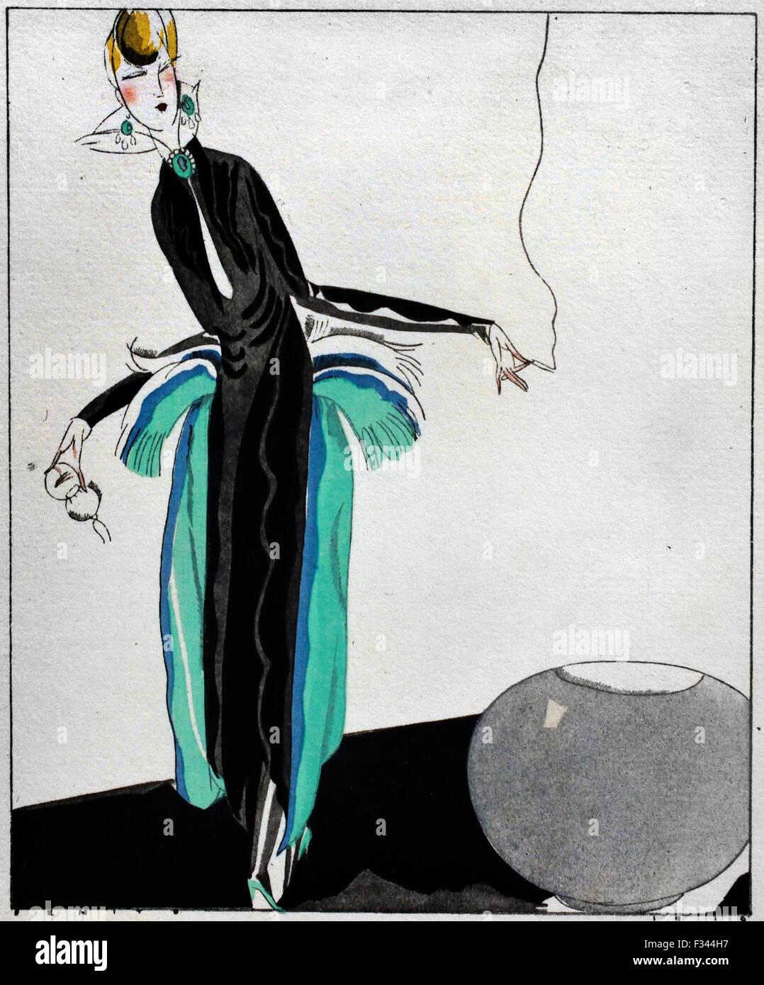 Gazette du Bon Ton Art Modes & Frovolites célèbres maisons de couture 1912 -1925 Lucien Vogel France Royal vingtaine( conçoit par George Lepape, Garcia Calderon, Francisco Gose, André Edouard Marty, Drian, Pierre Brissaud, Pierre de la morgue, Robert Bonfils, Jose Zinovieuw ) Banque D'Images