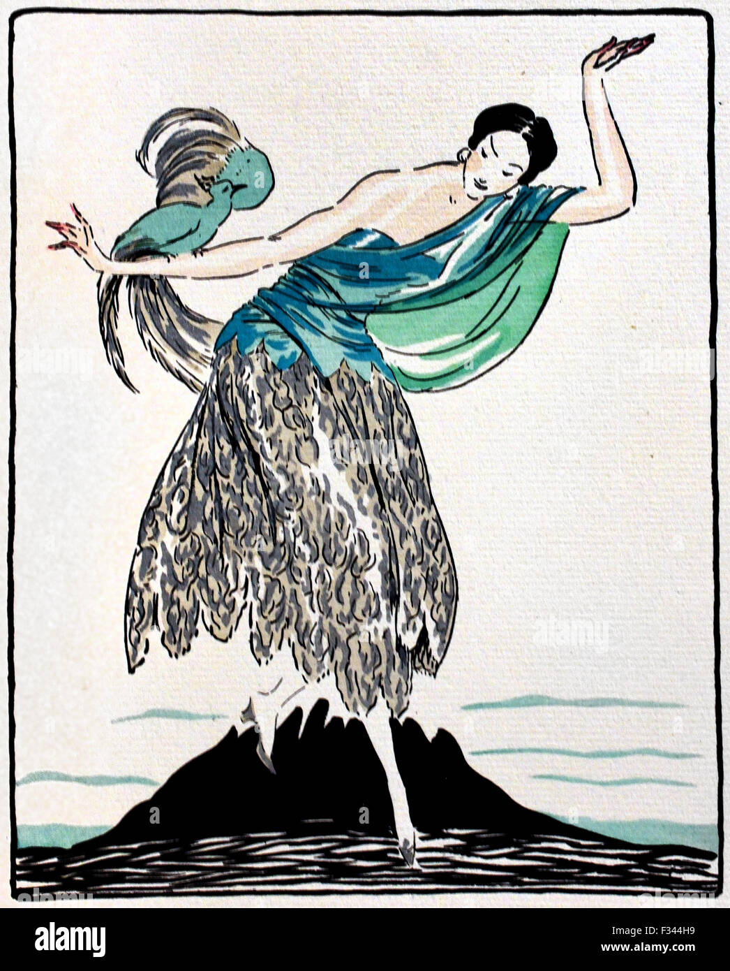 Gazette du Bon Ton Art Modes & Frovolites célèbres maisons de couture 1912 -1925 Lucien Vogel France Royal vingtaine( conçoit par George Lepape, Garcia Calderon, Francisco Gose, André Edouard Marty, Drian, Pierre Brissaud, Pierre de la morgue, Robert Bonfils, Jose Zinovieuw ) Banque D'Images