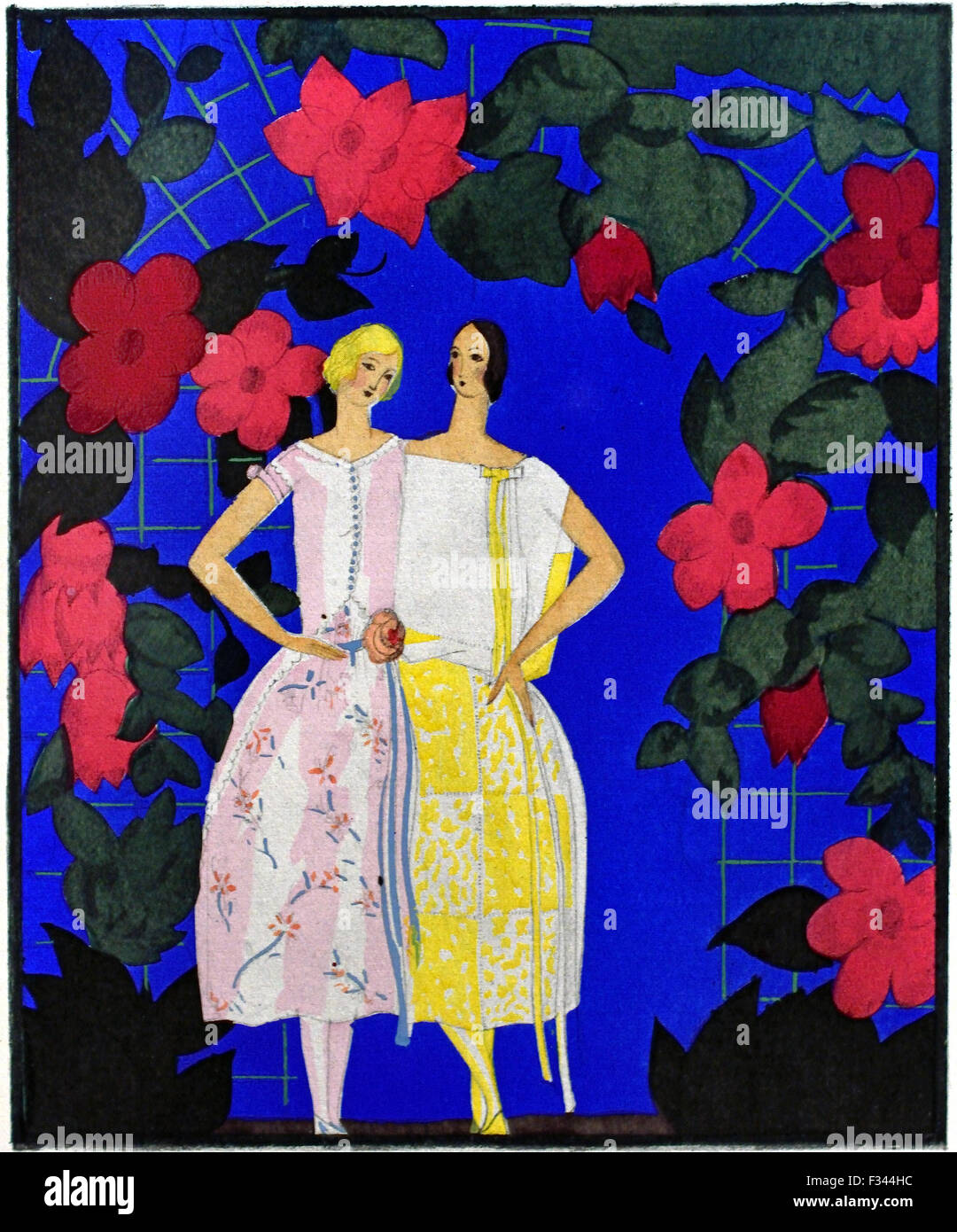 Gazette du Bon Ton Art Modes & Frovolites célèbres maisons de couture 1912 -1925 Lucien Vogel France Royal vingtaine( conçoit par George Lepape, Garcia Calderon, Francisco Gose, André Edouard Marty, Drian, Pierre Brissaud, Pierre de la morgue, Robert Bonfils, Jose Zinovieuw ) Banque D'Images