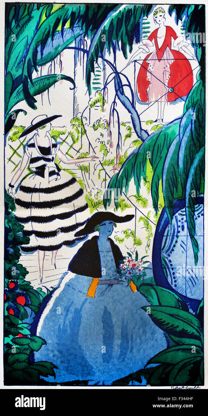 Gazette du Bon Ton Art Modes & Frovolites célèbres maisons Lucien Vogel France Edouard Marty Drian Pierre Brissaud Pierre Robert Bonfils Jose Zinoview Morgue Banque D'Images