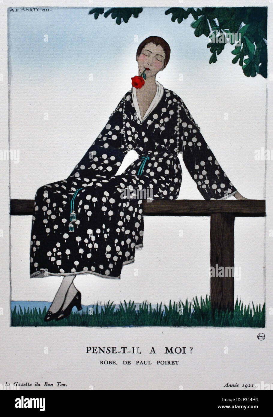 Gazette du Bon Ton Art - Modes & Frovolites célèbres maisons de couture 1912 -1925 ( publié par Lucien Vogel ) Français Paris France Banque D'Images