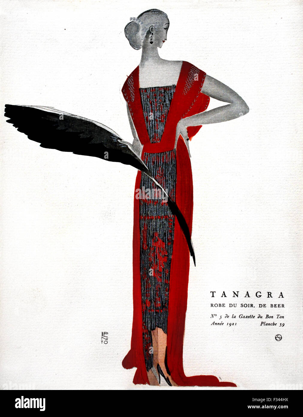 Gazette du Bon Ton Art - Modes & Frovolites célèbres maisons de couture 1912 -1925 ( publié par Lucien Vogel ) Français Paris France Banque D'Images