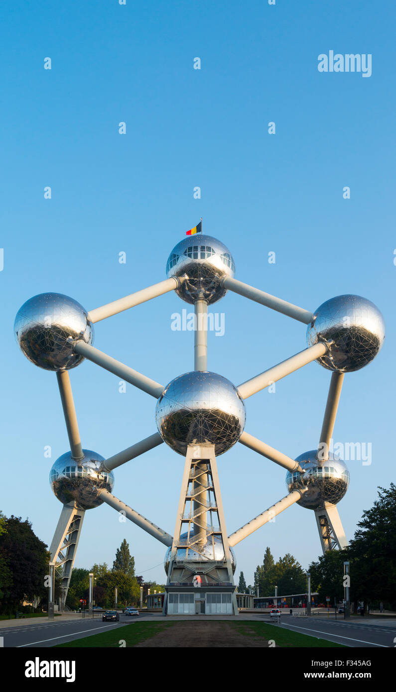 Atomium, le modèle d'une molécule de fer, à Bruxelles Belgique Europe Banque D'Images