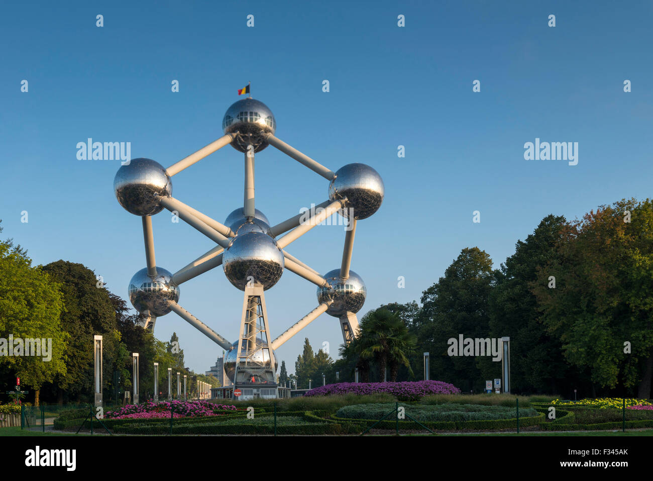 Atomium, le modèle d'une molécule de fer, à Bruxelles Belgique Europe Banque D'Images