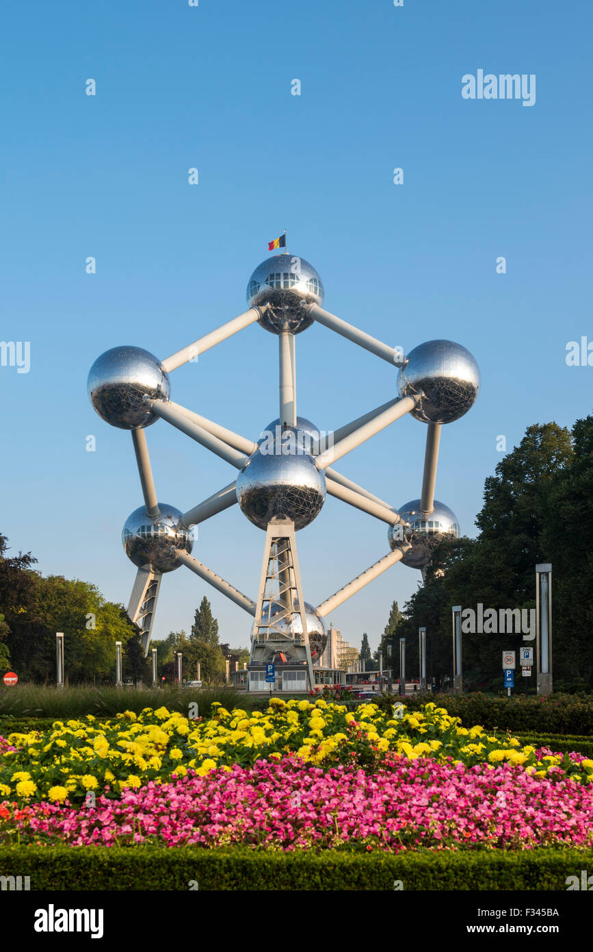 Atomium, le modèle d'une molécule de fer, à Bruxelles Belgique Europe Banque D'Images