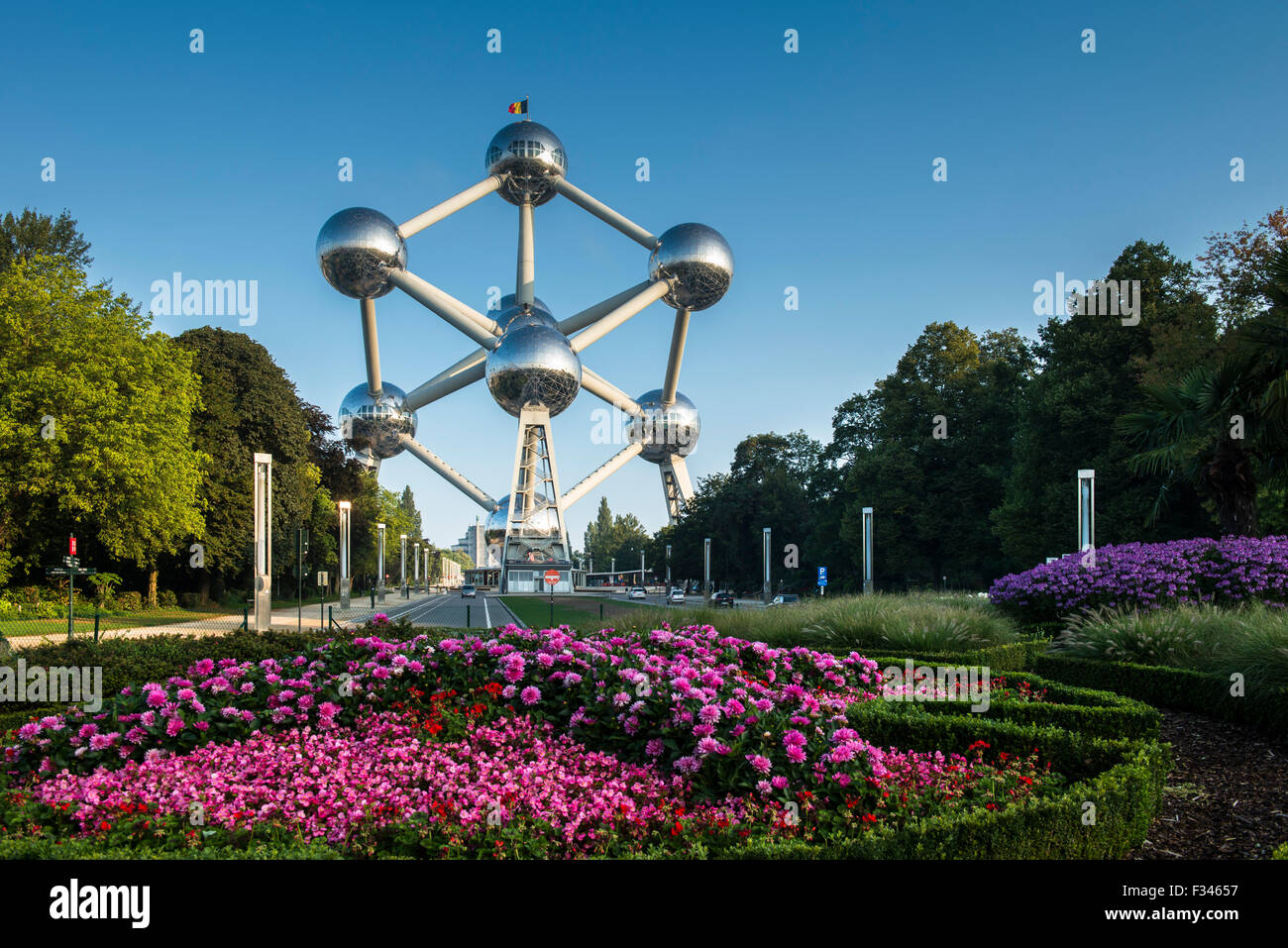 Atomium, le modèle d'une molécule de fer, à Bruxelles Belgique Europe Banque D'Images