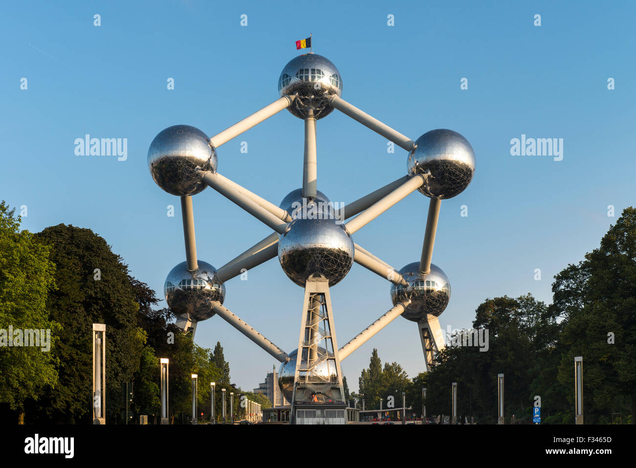 Atomium, le modèle d'une molécule de fer, à Bruxelles Belgique Europe Banque D'Images