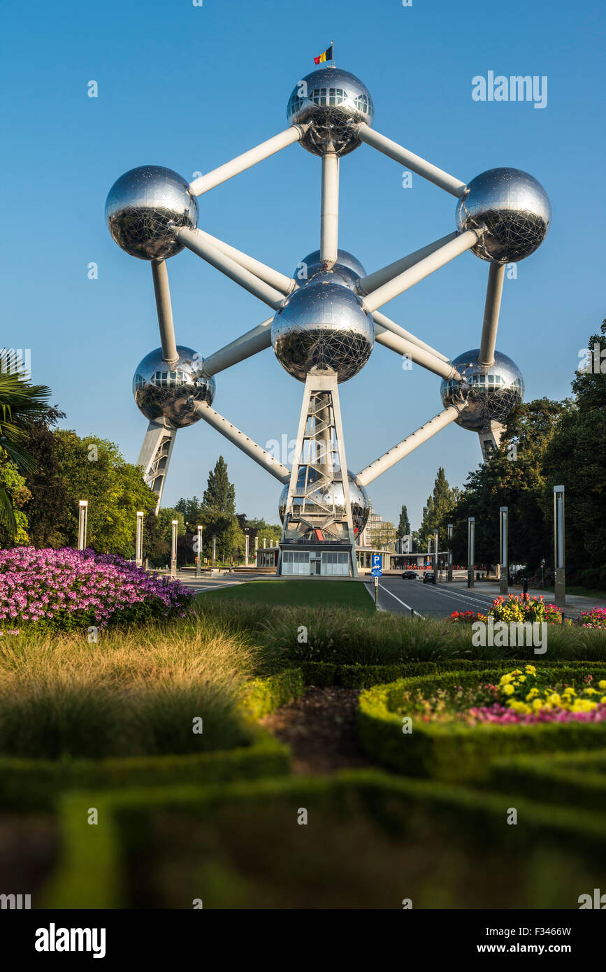 Atomium, le modèle d'une molécule de fer, à Bruxelles Belgique Europe Banque D'Images