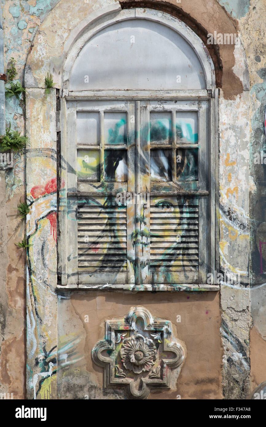 Wall Art, Salvador, Brésil Banque D'Images