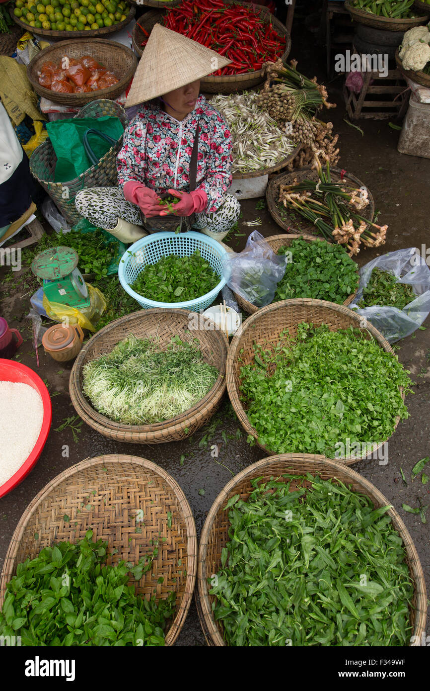 Marché de Dong Ba, Hue, Vietnam Banque D'Images