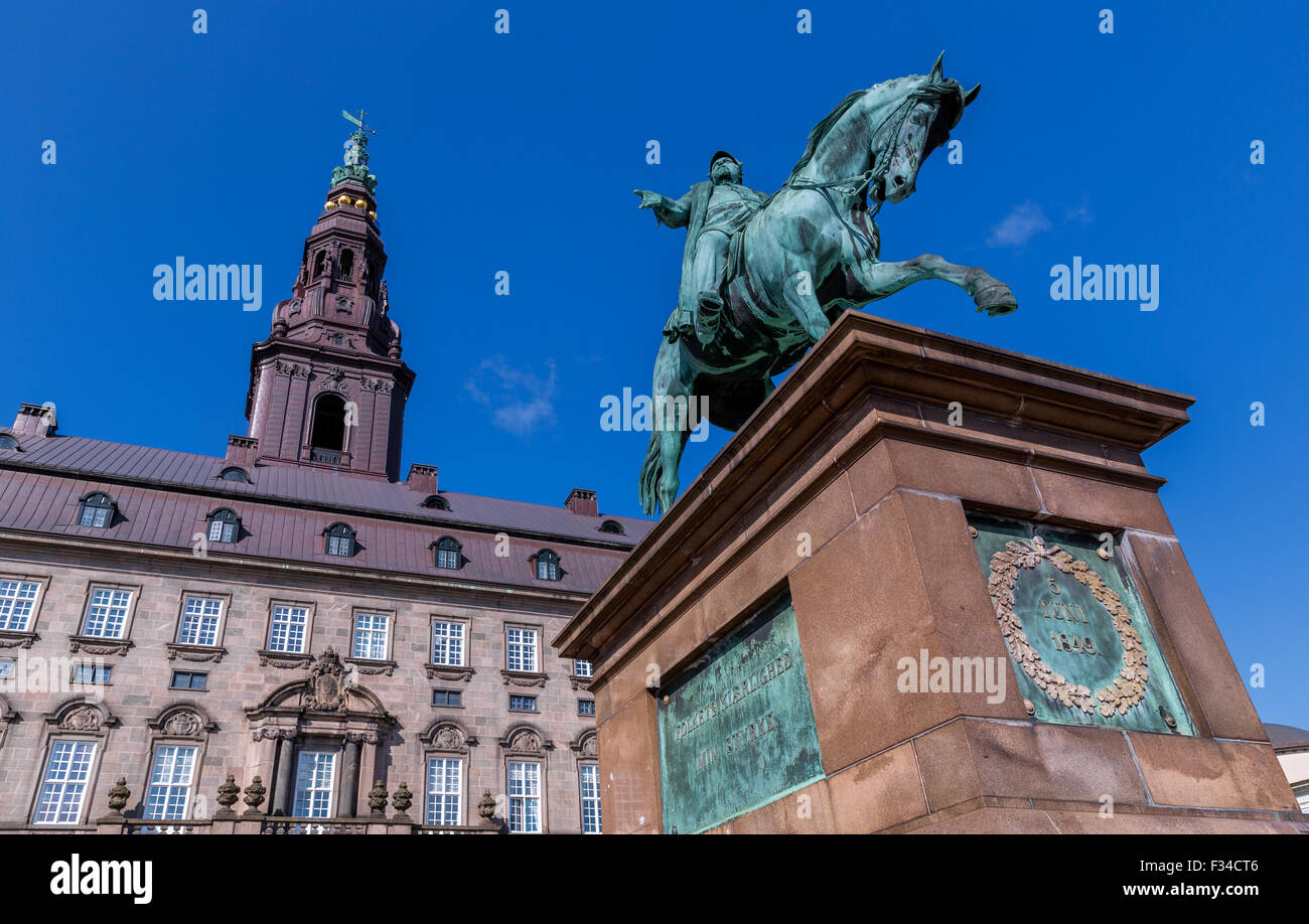 Palais de Christiansborg à Copenhague, Danemark, le Parlement danois Banque D'Images