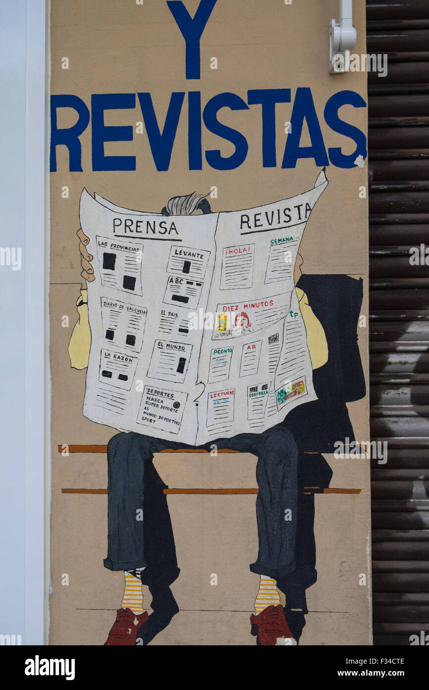 Exemple de l'art de la rue, Valencia Espagne Septembre 2015 Banque D'Images