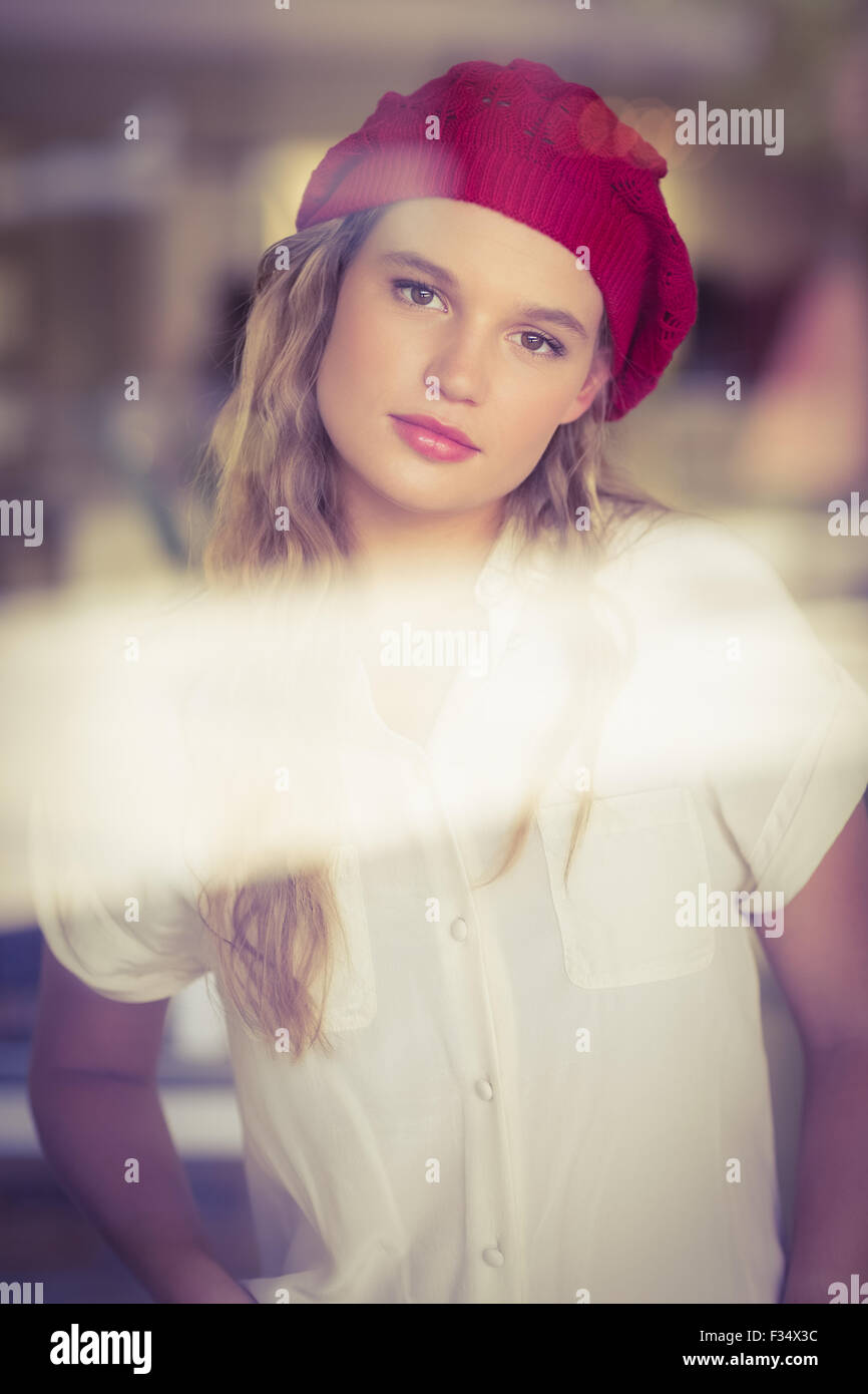 Portrait d'une femme blonde Banque D'Images