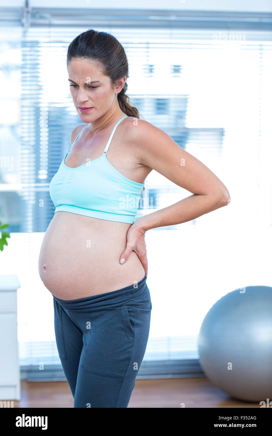 Une femme enceinte au cours de Banque D'Images