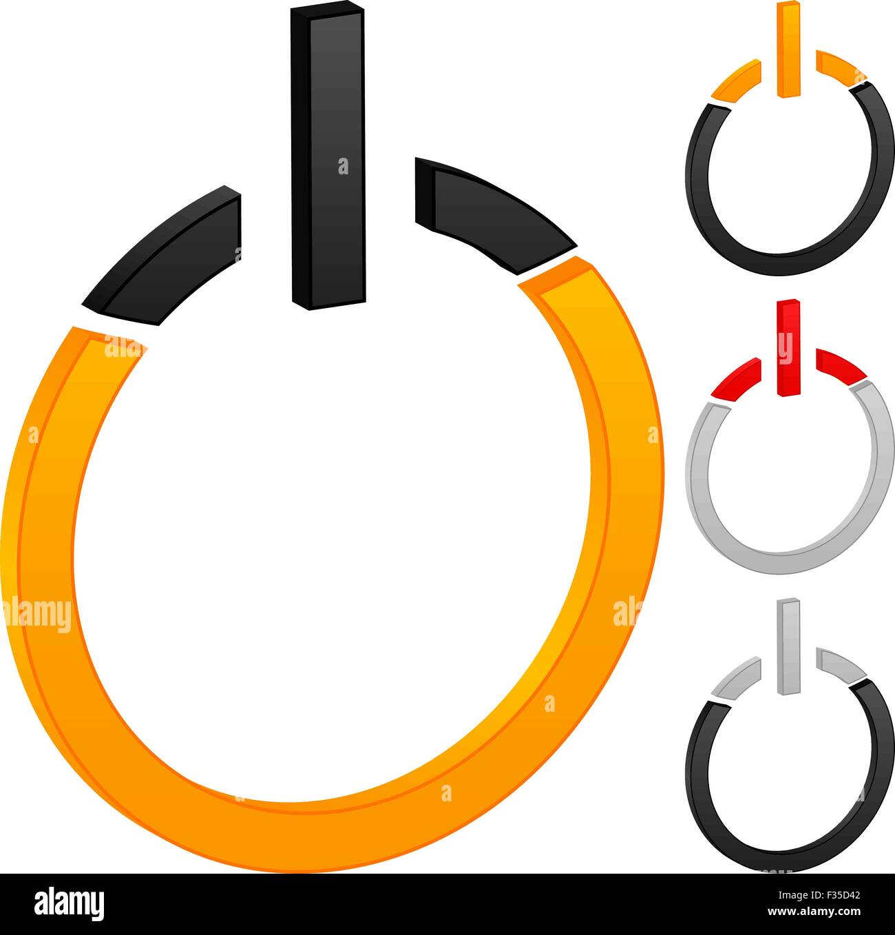 Icône d'alimentation sur un fond blanc. Vector illustration. Illustration de Vecteur