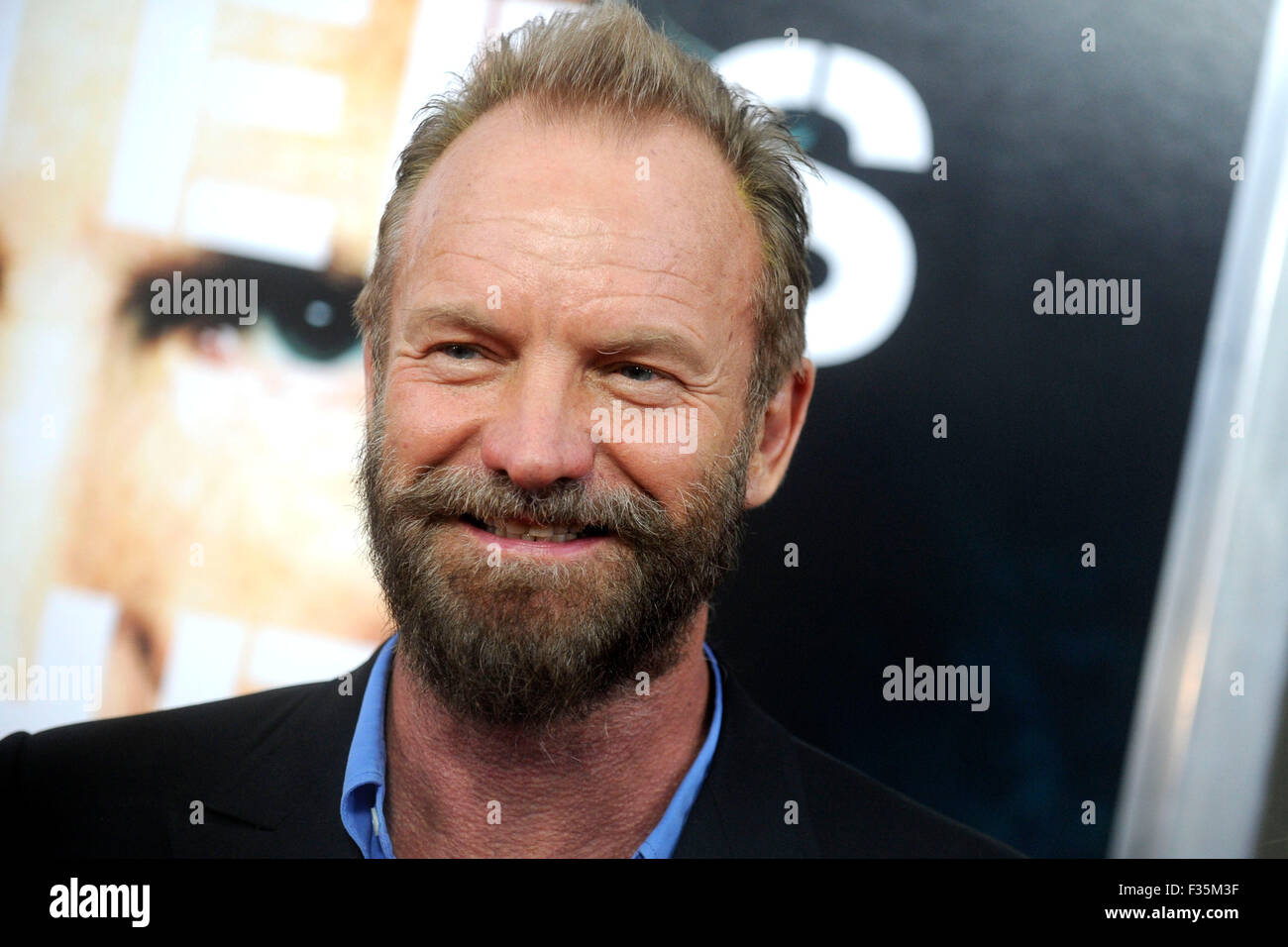 Sting (la police) à la première du film 'Le Mur' de Roger Waters au Ziegfeld Theatre. New York, 28.09.2015/photo alliance Banque D'Images