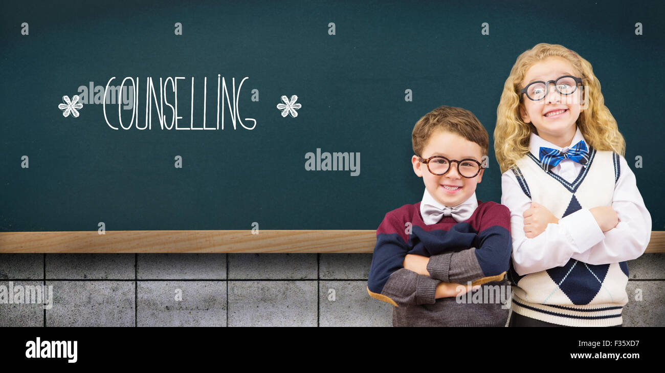 Bleu sarcelle, le counselling contre Banque D'Images