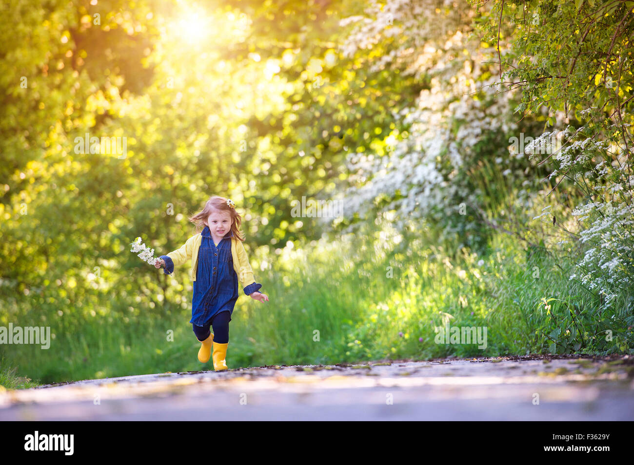 Petite fille dans la nature Banque D'Images