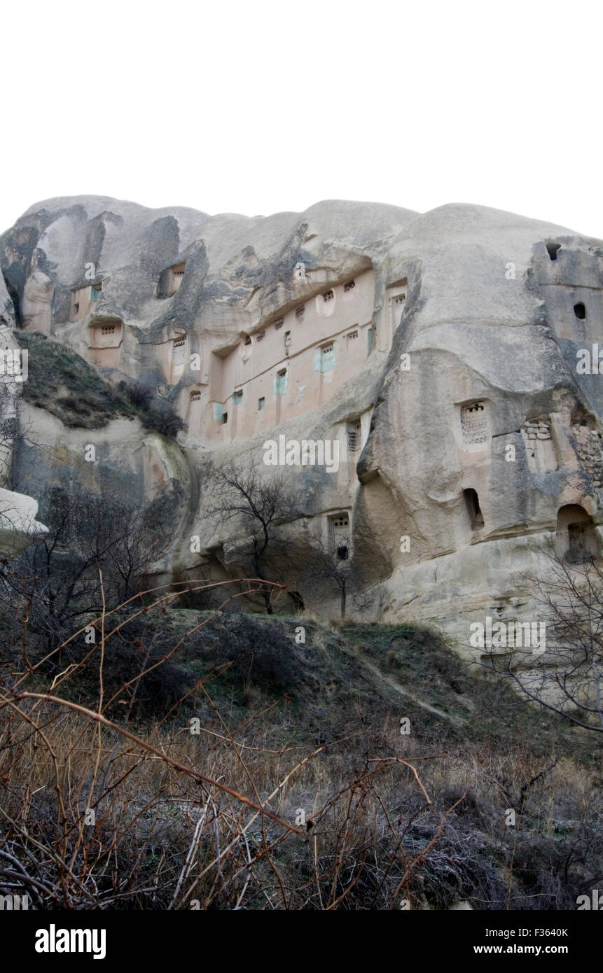 Paysage surréaliste magnifiquement en Cappadoce, Anatolie centrale, Turquie Banque D'Images