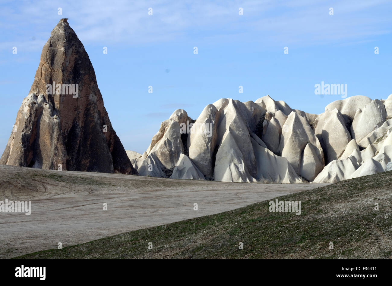 Paysage surréaliste magnifiquement en Cappadoce, Anatolie centrale, Turquie Banque D'Images