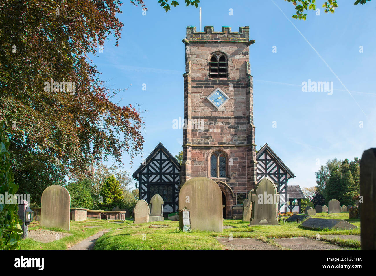 L'église St Oswald Cheshire Peover inférieur nord-ouest de l'Angleterre. Banque D'Images L'église St Oswald Cheshire Peover inférieur nord-ouest de l'Angleterre. Banque D'Images