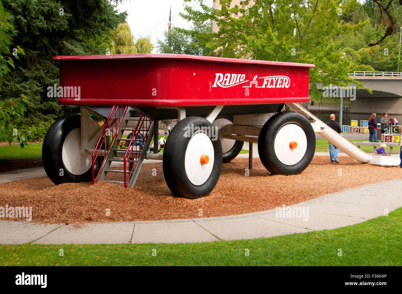 Red Wagon toboggan, parc Riverfront, Spokane, Washington Banque D'Images