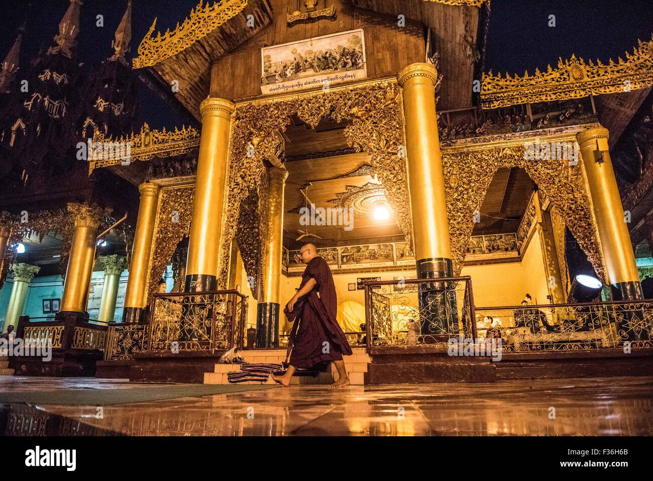 La pagode Shwedagon, Yangon, Myanmar Banque D'Images