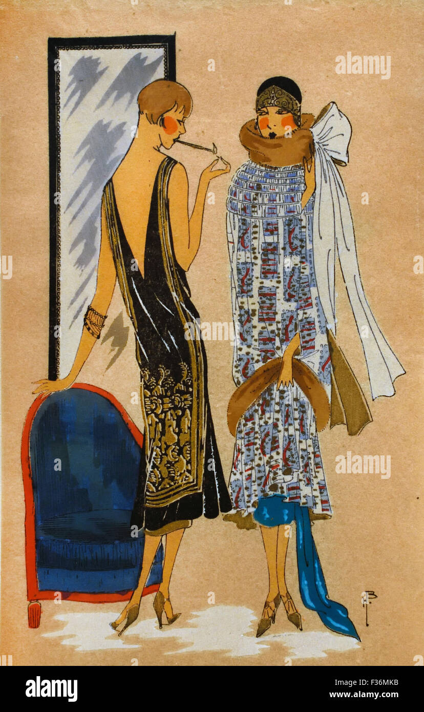 Tres Parisien Le Chic La Mode L'élégance 1920 - 1936 ( processus photomécanique sur papier transparent ) publié par Germaine Paule Joumard français Paris ( 20 ) Royal Banque D'Images
