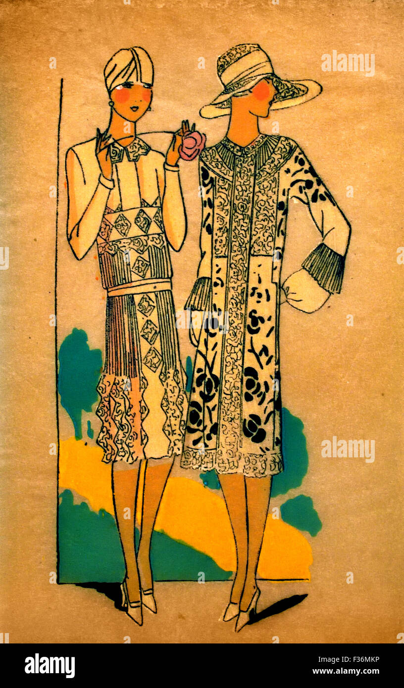Tres Parisien Le Chic La Mode L'élégance 1920 - 1936 ( processus photomécanique sur papier transparent ) publié par Germaine Paule Joumard français Paris ( 20 ) Royal Banque D'Images