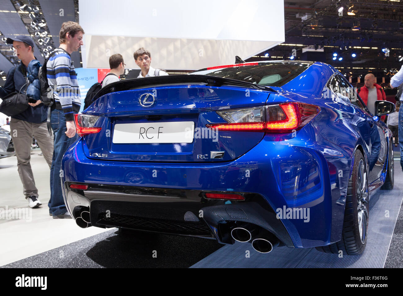 Voiture de sport Lexus RC F à l'IAA International Motor Show 2015 Banque D'Images