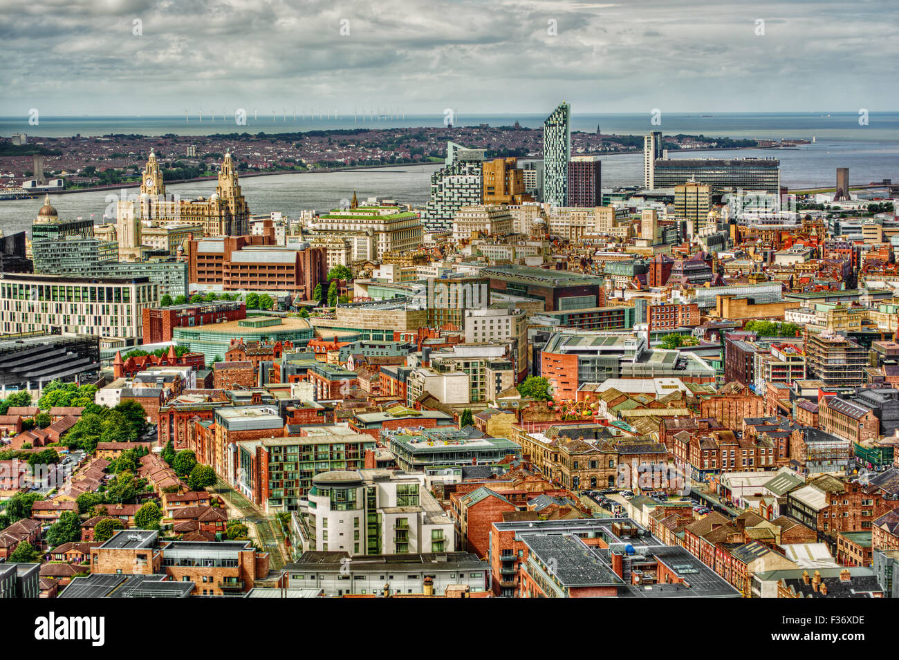 Août 2015, la ville de Liverpool (Angleterre), HDR-technique Banque D'Images