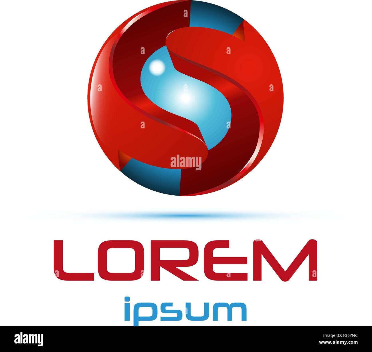 Abstract vector style 3d logo sphérique modèle avec lettre S Illustration de Vecteur Abstract vector style 3d logo sphérique modèle avec lettre S Illustration de Vecteur