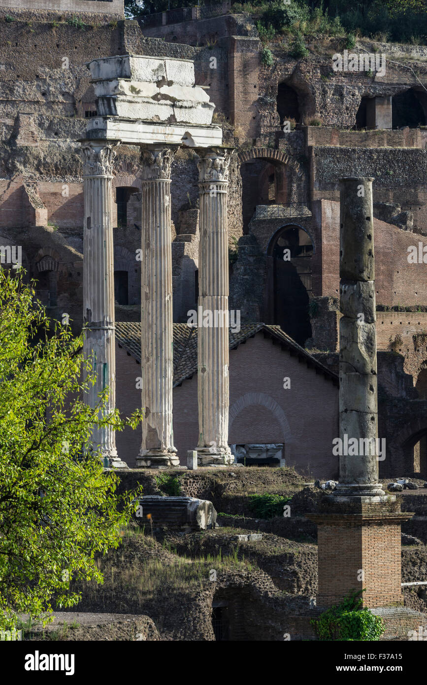 Le forum romain, le forum romain, Rome, Latium, Italie Banque D'Images