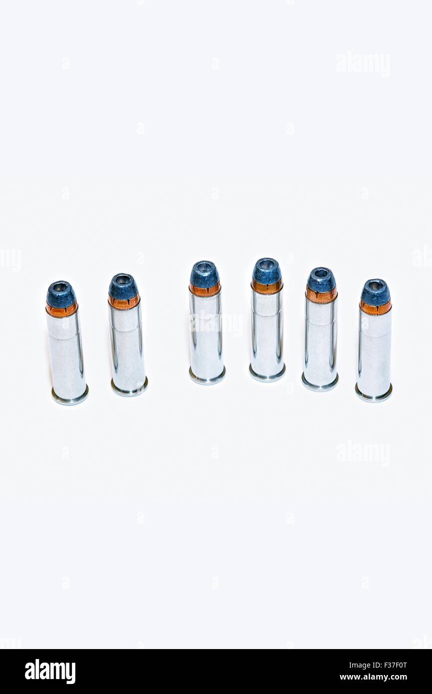 6 357 cartouches de munitions Balles Pistolet Magnum Banque D'Images