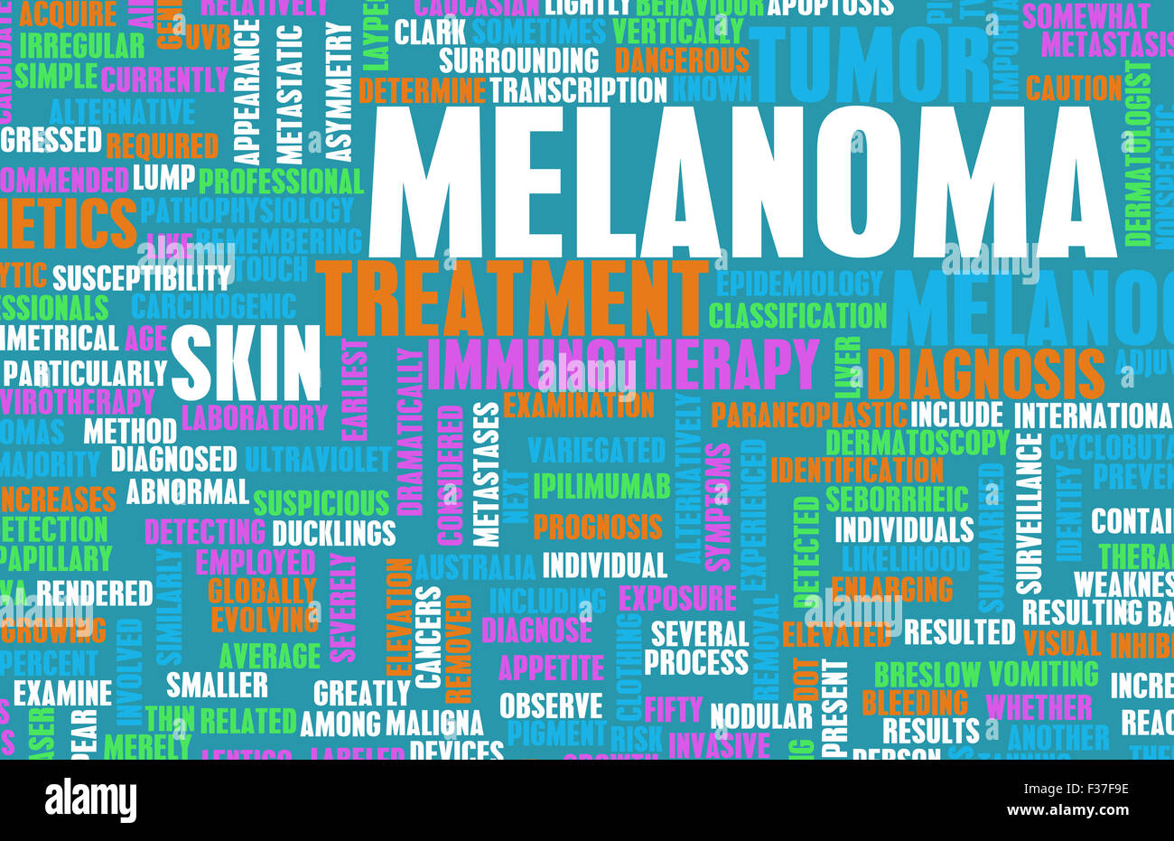 Mélanome malin comme un cancer de la peau et des traitements Banque D'Images