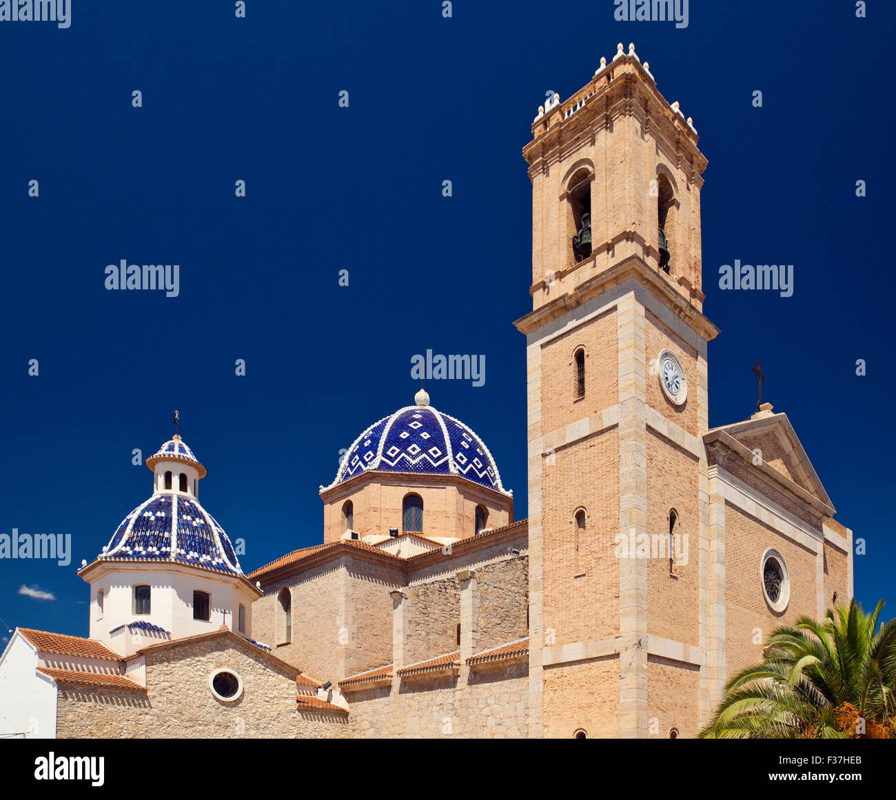 La Vierge de la Consol église, Altea, Costa Blanca, Espagne. Banque D'Images