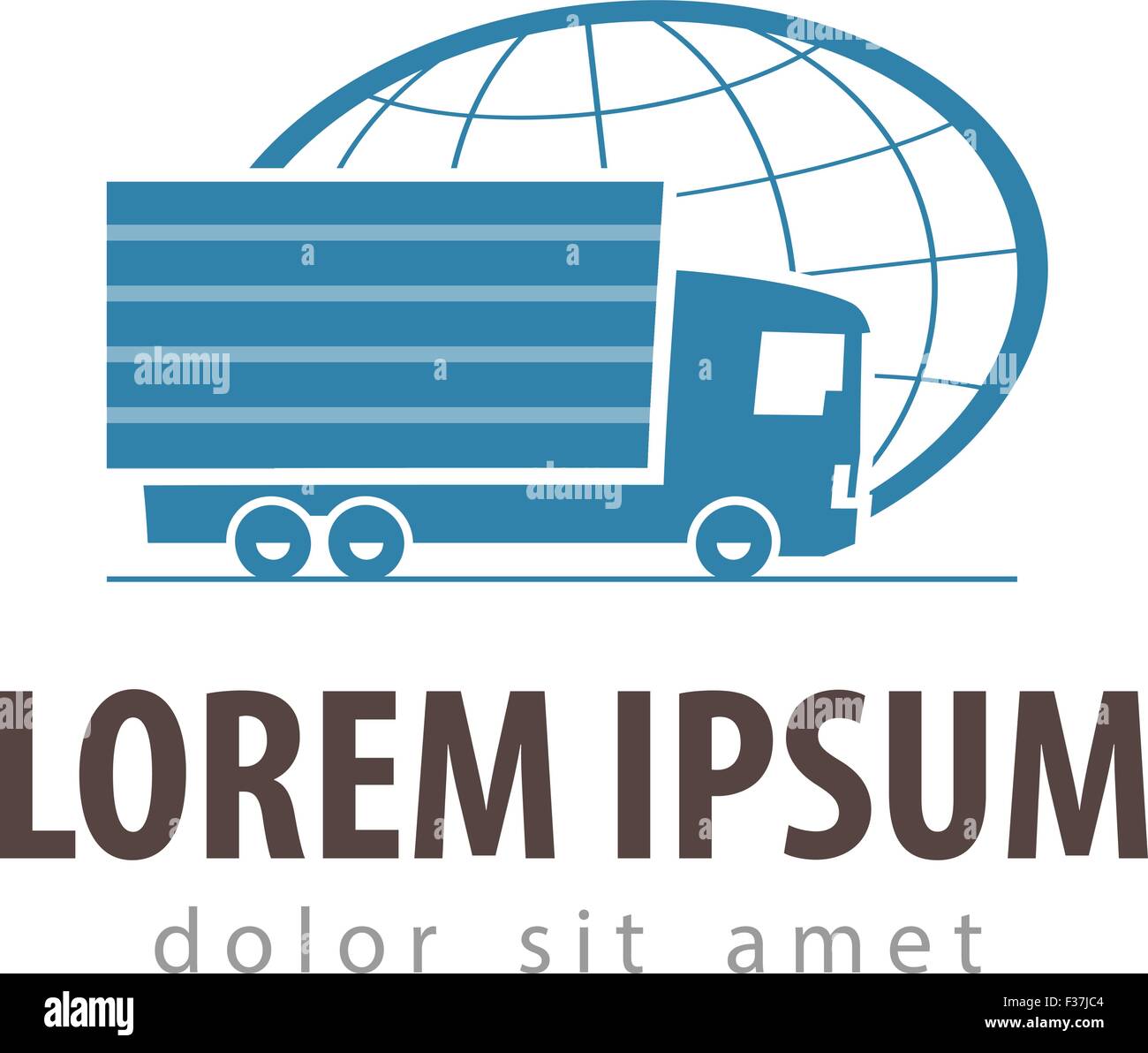 Modèle de conception de logo vector livraison camion ou l'icône d'affaires. Illustration de Vecteur