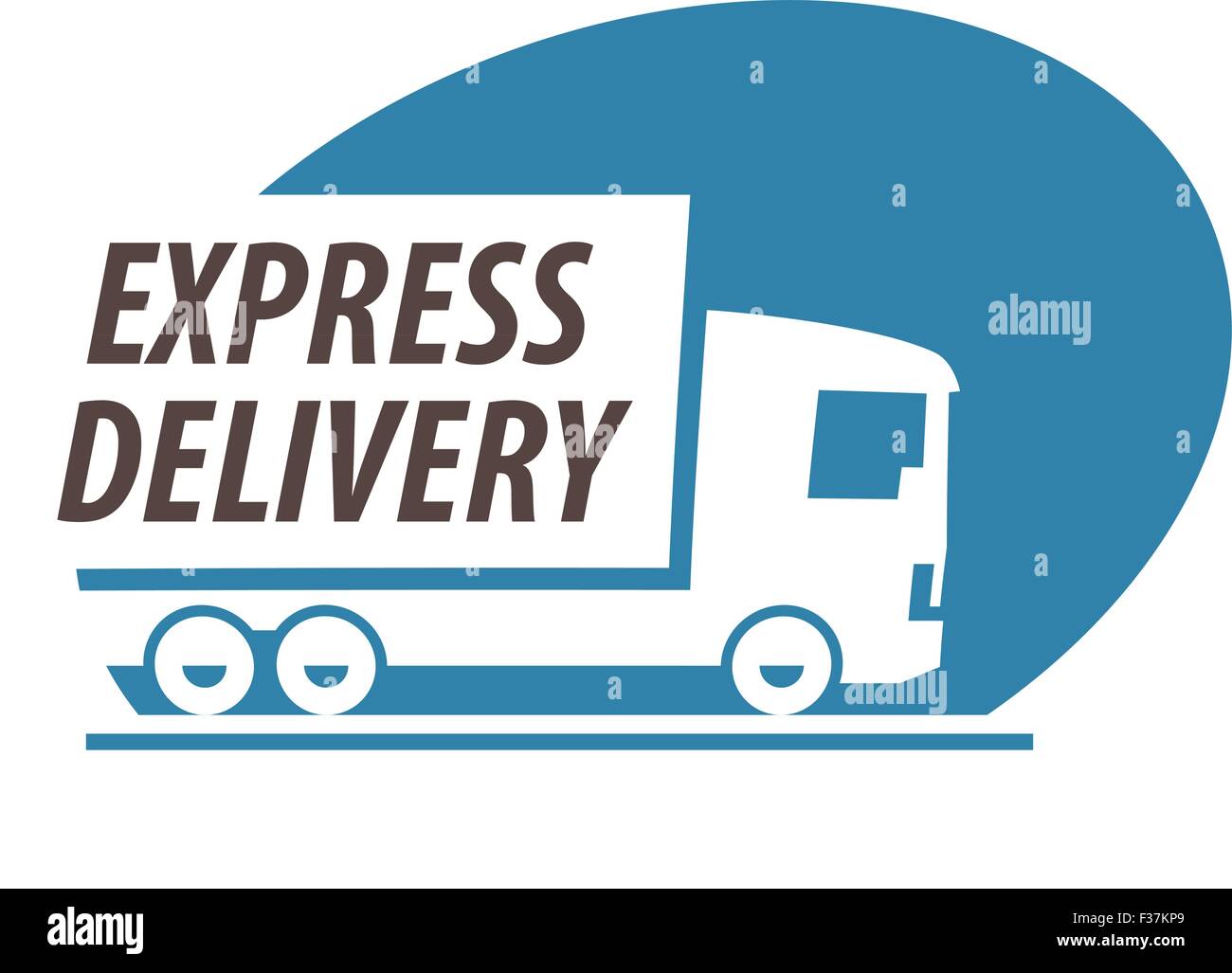 Modèle de conception de logo vector camionnage chariot ou l'icône de la livraison. Illustration de Vecteur